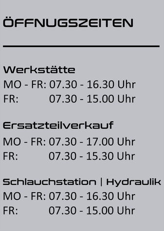 Öffnungszeiten-Tafel